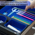 Teeo Felt Drawer Organizer, Desk Accessories for Office Organization, Kitchen Organizer, Jewelry Tray, Pack of 9 (Royal