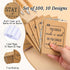 Fulmoon 200 Pcs Employee Christmas Appreciation Gifts, Bulk Kraft Inspirational Notebook, Motivational Bamboo Pen