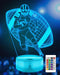 Attivolife Football Player Night Light for Kids, 3D Rugby Illusion LED Lamp,