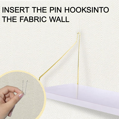 KjsEphitelian Hooks12x6.0in Cubicle Shelf For Fabric Walls With White Wooden Cubicle Shelf Hanging Gold Bracket Use