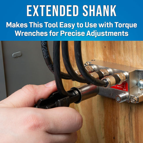 Jonard SST-716 Security Shield Tool for 7/16" Hex Shielded F Connectors, Black Oxide Finish