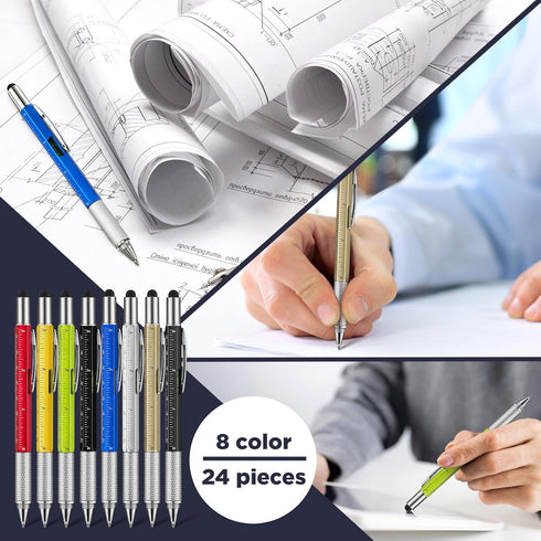24 6 1 Pcs Multitool Pen in Screwdriver Pen Gadget Stocking Stuffers Christmas Gifts for Dad Multitool Pen with Touch