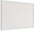 U Brands Farmhouse Bulletin Board - Linen Covered Corkboard with White Wood Frame, 30" x 20"