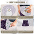 3 ALAZA Bedside Lamp Purple Flower Paisley Table Lamp for Bedroom Desk Lamp with USB Port LED Nightstand Color