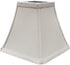 Upgradelights Eggshell Silk 6 Inch Square Bell Clip On Chandelier Lamp Shade