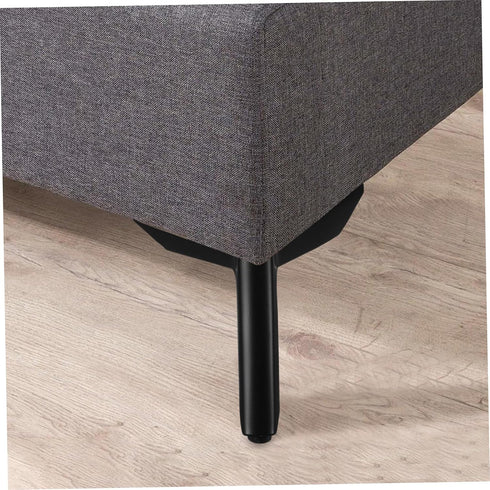 4Pcs NUOBESTY Heavy Duty Metal Furniture Legs with Anti-Slip Rubber Pads Black Airplane Style Cabinet Sofa Bench Feet