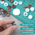 Skrfren 200 8 PCS Hinged Screws Cover Caps, Colors Plastic Shutter Fold Screw Snap Covers Fold Snap Washer Covers