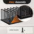 Desk File Organizer, 5 Sections Upright Mesh Desktop File Sorter for Home, Office & Classroom Organization