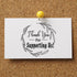 Packaging 1-5/8" Personalized Thank You Stamp | Elegant Botanical Pre-Inked Custom Business Stamp for Small Business
