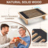 TIPTAP One Step Stool for Adults Seniors, Non-Slip Rubber Step Surface Heavy Duty Wooden Stepping Stool, Perfect Bed