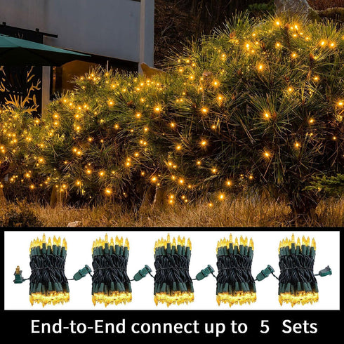 Light,100 Count LAMPHOME Christmas String Incandescent Mini String Light for Indoor & Outdoor Use (Yellow)
