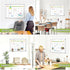 Magnetic Dry Erase Calendar Whiteboard - 24" x 18" Monthly Calendar, Wall Hanging Silver Aluminum Frame for Planning