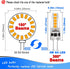G4 LED Bulb Warm White 2700K 3W Equivalent to 20W Halogen, AC/DC 12-24V T3 JC Bi-Pin Base for Outdoor Landscape Lights