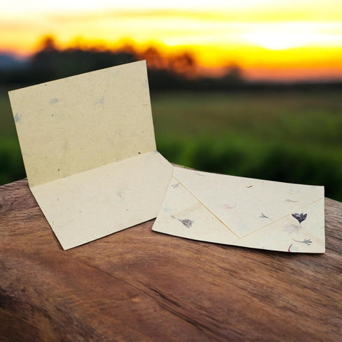 Kathmandu Valley Co. Nepali Cherish Greeting Card & Envelope Box Set, 15 Cards, Handmade Lokta Paper