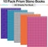 Lincia Top Spiral Steno Pads, 6'' x 9'', Gregg Rule Inner Paper, Colorful Steno Notebook, 10 Pcs