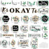 Mental Health Posters It's Okay to Eucalyptus Bulletin Board Set Therapy Office Decor Inspirational Positive Affirmations Accents Psychology Wall Art for School Office Home Classroom Decoration Supply by Naozinebi