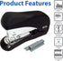 Better Office Products Heavy Duty Easy Grip Stapler, Compact Palm Size with 1,000 Regular 1/4" Staples
