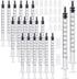 20 Pcs Syringe with Cap, Plastic Dispensing Syringes for Liquid Measurement, Multifunction Lab Utensils for Feeding