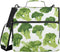 Fisyme Retro Broccoli Zipper Binder 3 Ring with Zipper and Shoulder Strap Large