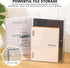 Vertical File Holder, Clear PET Desk Organizer for Magazines, Binders, Notebooks, Multi-purpose Document Storage