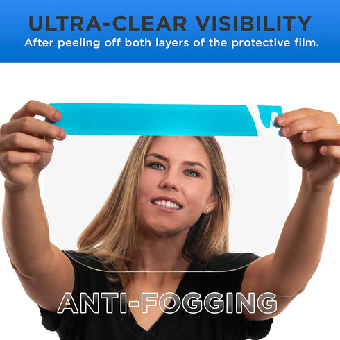 TCP Global Salon World Ultra Clear Safety Face Shields - Protective Full Face Shields