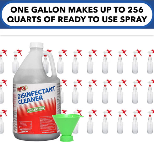 HARRIS 64 Commercial, 128oz (1 Mil-X Disinfectant Super-Concentrate, Makes Gallons of Ready to Use Spray, for Household