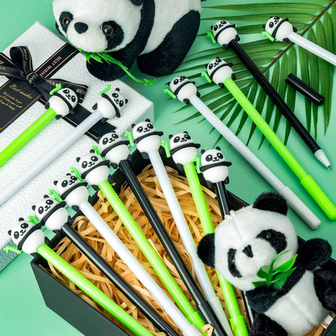 Panda Pen for Kids, 30Pcs Animal Cartoon Panda Gel Ink Pens, 0.5 mm Black Ink for School Office Home Gift