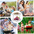 VOSAREA Stainless Steel Double Layer Seafood Display Rack Serving Tray Holder Practical Buffet Stand for Restaurants