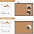 Board2by Cork Board Bulletin Board 24 x 18, Black Aluminium Framed, Large Wall Mounted Notice Pin Board with 16 Push