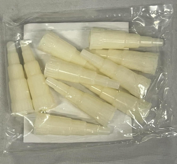 ENFit Transition Connector, Vesco Enteral Tips, Stepped Tree Style - 10 Cones