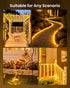 2 Pack 66Ft 200 8 Minetom Solar Fairy Lights, Total LED Solar String Lights Outdoor Waterproof with Modes, Twinkle