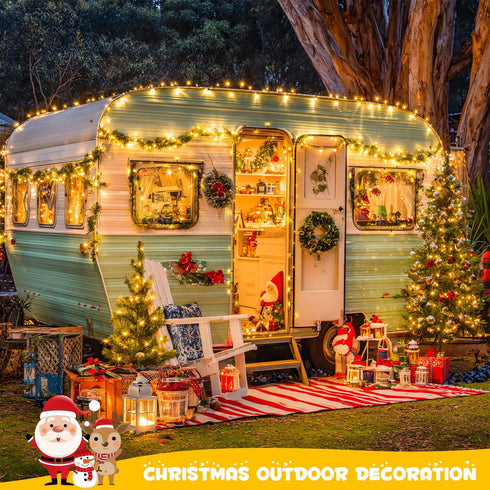 2 Pack 66 200 JMEXSUSS Solar String Lights Outdoor Waterproof, Total FT LED Solar Christmas Lights Outdoor, Twinkle