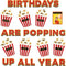 Loneliness 66PCS Popcorn Birthday Bulletin Board Set, DIY Photo Crafts Cutouts for Kindergarten Classroom Office Decor