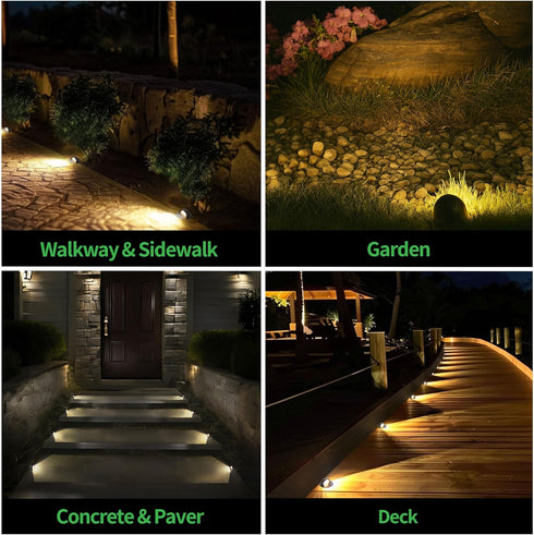 3000K 6W 420LM 12V IP67 Landscape Well Lights, LED Low Voltage Ground Lights, Waterproof Aluminum Oil-Rubbed Bronze