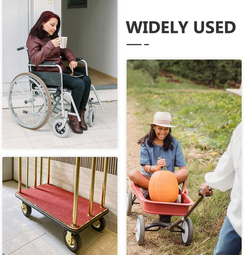 2pcs Mobestech Utility Cart Rolling Wheels Shopping Cart Wheels Replacement for Shopping Basket Collapsible
