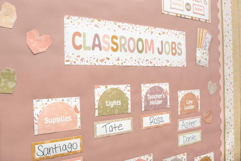 Teacher Created Resources Terrazzo Tones Mini Bulletin Board for Classroom Jobs (TCR7209)