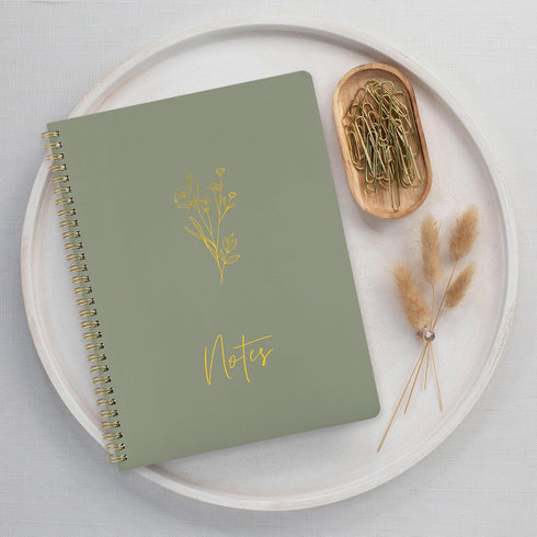 ZICOTO Aesthetic Spiral Notebook Set of 3, Cute Ruled 10.5x8 Journal with Large Pockets and Lined Pages for Organization