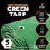 Multipurpose Protective Cover Green Poly Tarp 10' x 16' - Durable, Water Resistant, Weather Resistant - 5 Mil Thick Polyethylene - by Xpose Safety by Xpose Safety