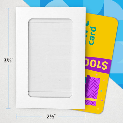 Guardian Gift Card Envelopes with Clear Window | Pack of 100 Blank Small Envelopes for Gift Cards, 2 ½ x 3 ? Inches,