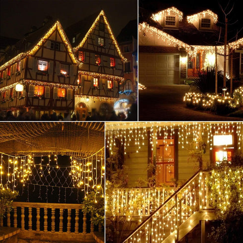 40 432 81 8 Brightown Icicle Lights for Outside, FT LED Icicle Christmas Lights Outdoor with Drops, Modes, Connectable