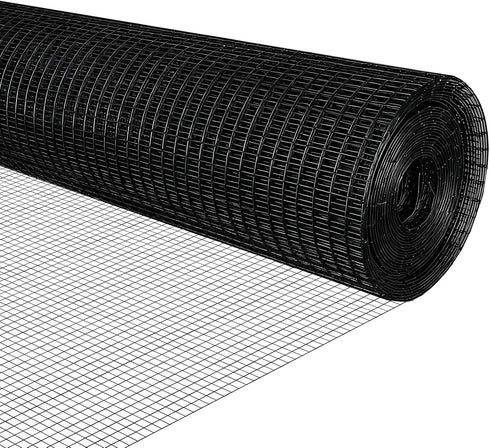 Black Hardware Cloth 1/2 inch 19Ga PVC Coated Wire Mesh Vinyl Coated