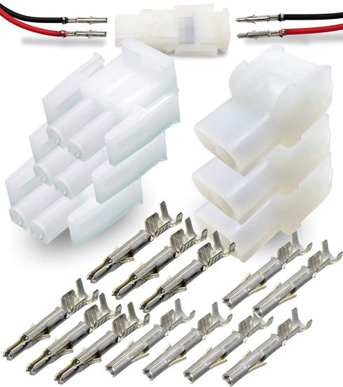2-Pin Molex 2.13mm (.084") Connector Kit, 14-20 AWG for Arcade Pinball (3-Set)