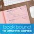 Adams 3-Part 7-5/8" 10-7/8", 100 Sets 4 5 Pack (TC1182-5) Money and Rent Receipt Books, Carbonless, x Bound Wraparound