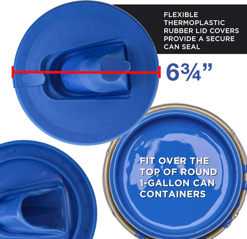 Master Elite Paint Can Lid Cover and Pouring Spout for 1-Gallon Containers, 2 Pack - Secure Seal to Prevent Messes