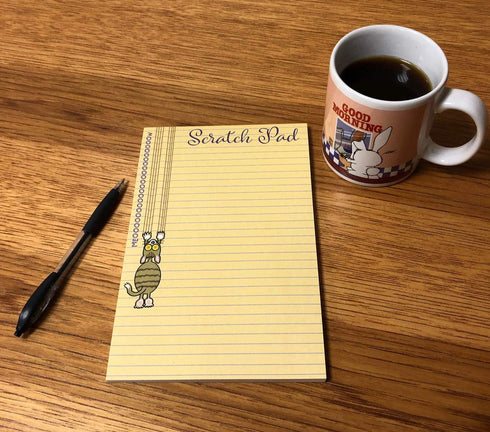 Stonehouse Collection Cat Scratch Pad, Funny Notepad with Magnet, 8.5" x 5.5" - 50 Sheets