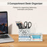 EasyPAG Desk Organizer with 3 Compartment for Pencil, Sticky Note Holder, and Office Accessories, White