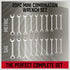 Premium Midget Wrench Set - 22-Piece Mini Combination Wrench Set Metric & SAE Ignition Wrench Set 4-10mm & 5/32'' to 7/16'' Lightweight Small Wrench Set Carry Pouch by SEDY