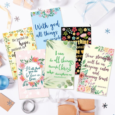 Fancy Land Bible Verse Christian Notebooks, 6 Pack, Prayer Journal for Women, Inspirational Scripture Lined Notepads