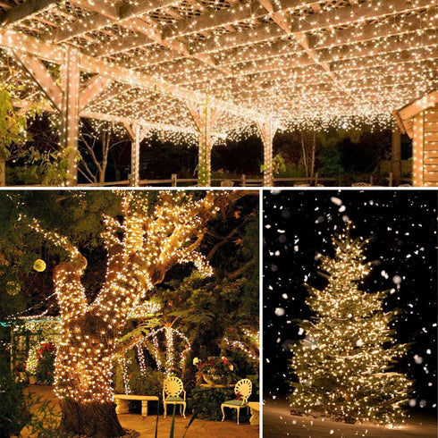 100LED 8 Solar String Lights Outdoor Waterproof Christmas Fairy Light Modes Garden Christmas Easter Halloween