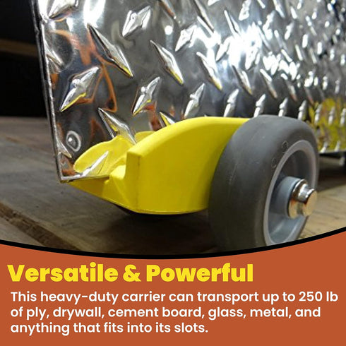 PlyWheels Plywood Dolly and Drywall Dolly, Plywood cart, Drywall Cart, Panel Carrier, roll Any Material that fits into